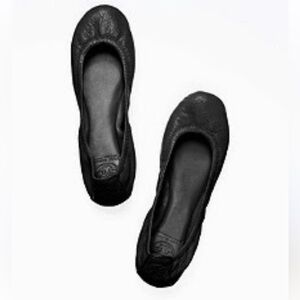 Tory Burch Black Leather Slip-OnLoafers Women’s Size 9.5